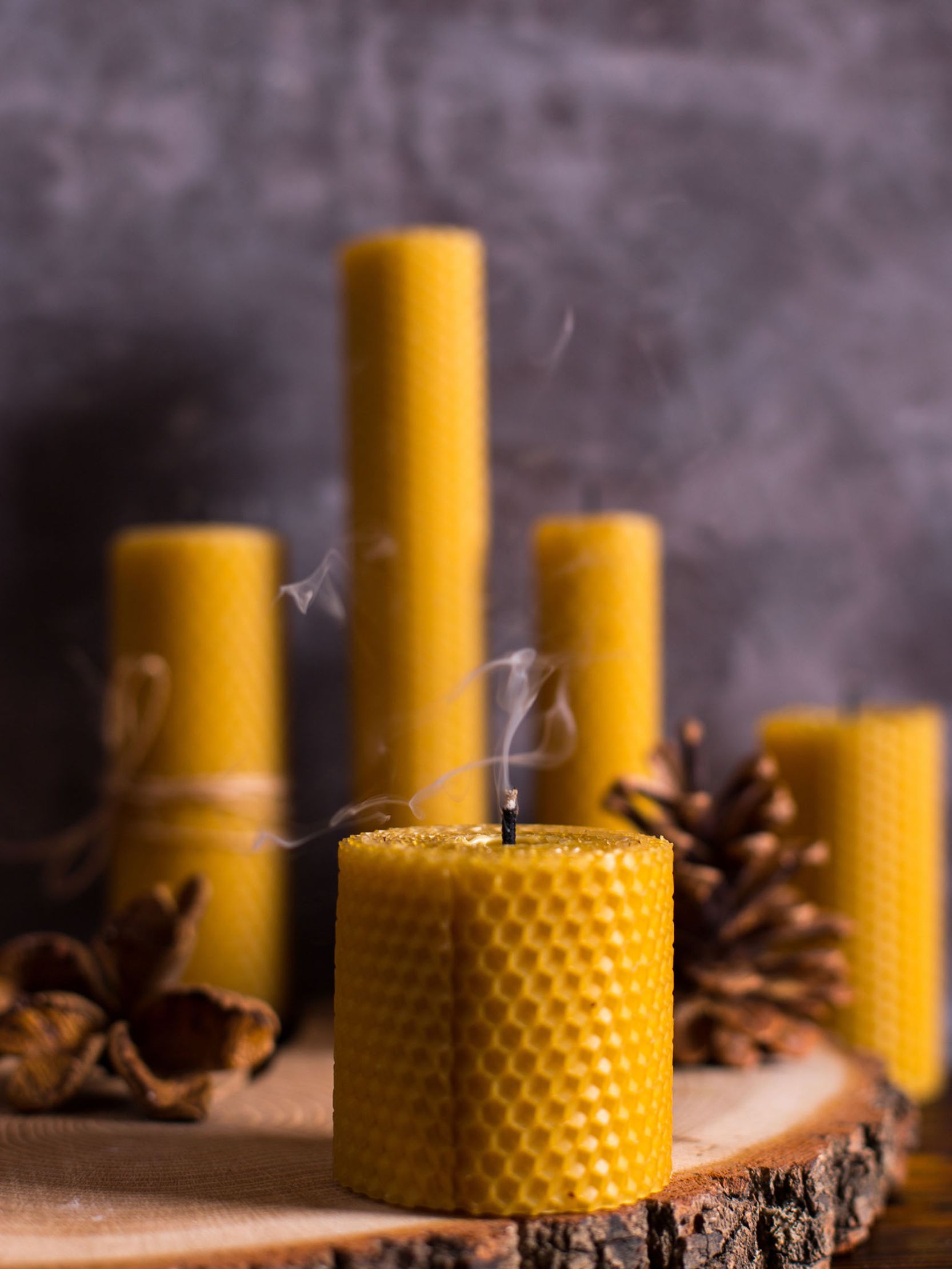 NKlaus - Bougies Fines En Cire D'abeille - Hauteur 14cm - Bougies D